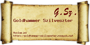 Goldhammer Szilveszter névjegykártya